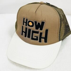 Reason‎ How High Wordmark Trucker 2-Tone Foam Hat Cap Adjustable Snapback Brown